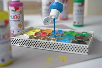 Kinder Malen Bastel Idee Farbe Malkasten MUCKI KREUL Malen Basteln Farbe Farbkasten selber machen