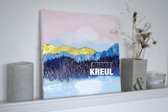 Winter Landschaft gespachtelt mit KREUL el Greco Set