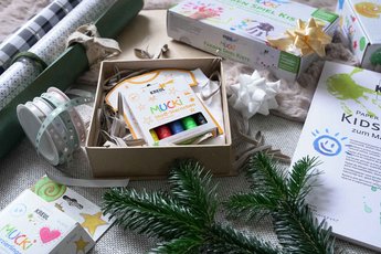 MUCKI Farben Kinder Basteln Geschenk Weihnachten Set