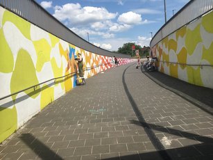Wandmalerei der FOS Fränkische Schweiz in Eggolsheim 