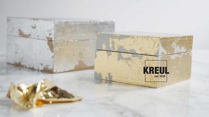 KREUL Golden Elegance Vergolden mit Blattmetall Set selbermachen KREUL Vergolden Blattmetall Set Komplett DIY kreativ