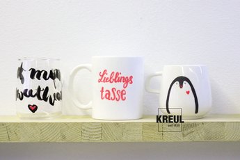 Design Ideen für Tassen Bemalen mit KREUL Glass & Porcelain Pens