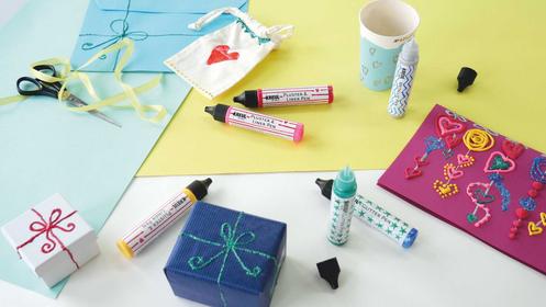 KREUL Effekt Pen Set Komplett DIY Deko Farbe KREUL Pen Happy Effects 6er Set Verzieren Geschenk